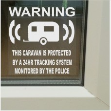 6 x Caravan Dummy Fake GPS Tracking System Device Unit-RV Security Alarm Warning Window Stickers-Police Monitored Vinyl Signs